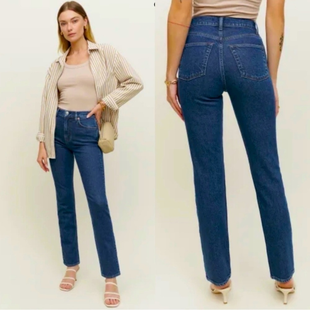 REFORMATION Liza High Rise Straight Jeans Jamaica 25